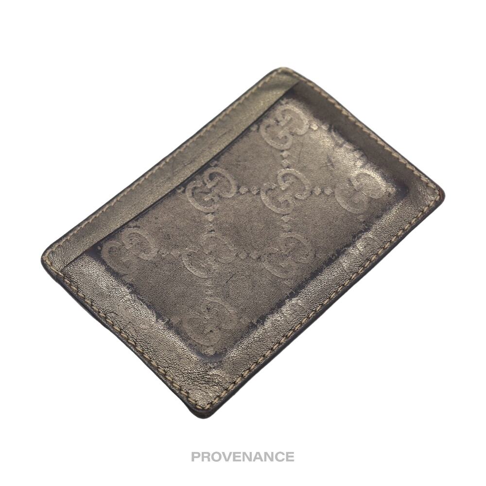 🔴 Gucci Card Holder Wallet - Metallic Bronze Guccissima - Picture 6 of 6